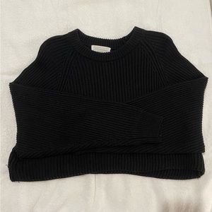 Black cropped sweater